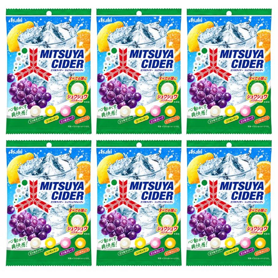 Bonbons aux fruits assortis au cidre Asahi Mitsuya (paquet de 6)