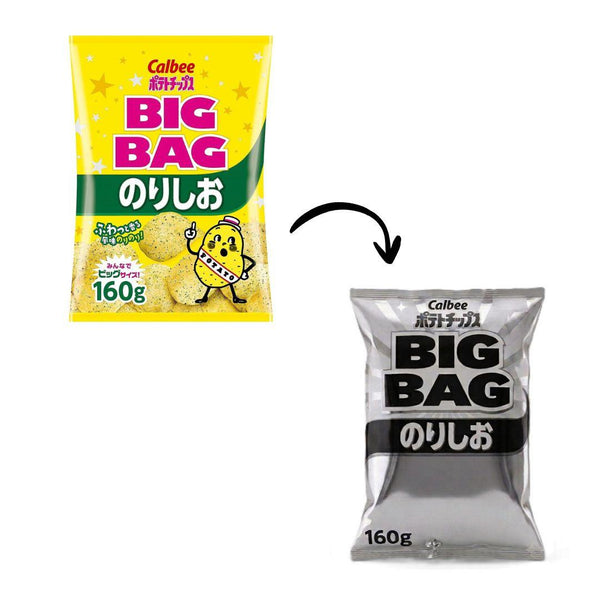 Calbee Norishio Chips de pommes de terre aux algues salées Big Bag 160g (paquet de 3)