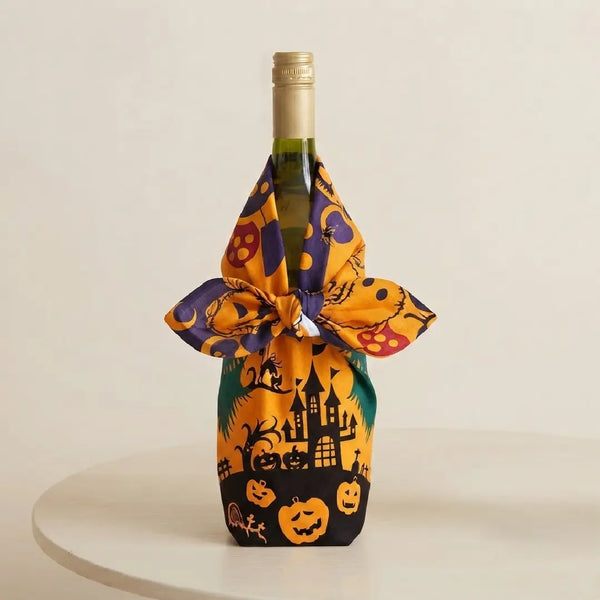 Kenema Tenugui Serviette Halloween Ballon Tissu de coton teint à la main traditionnel
