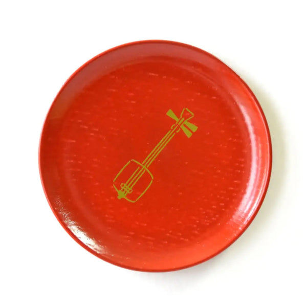 Mamezara Lacquered Small Plate Traditional Kyoto Tools Design