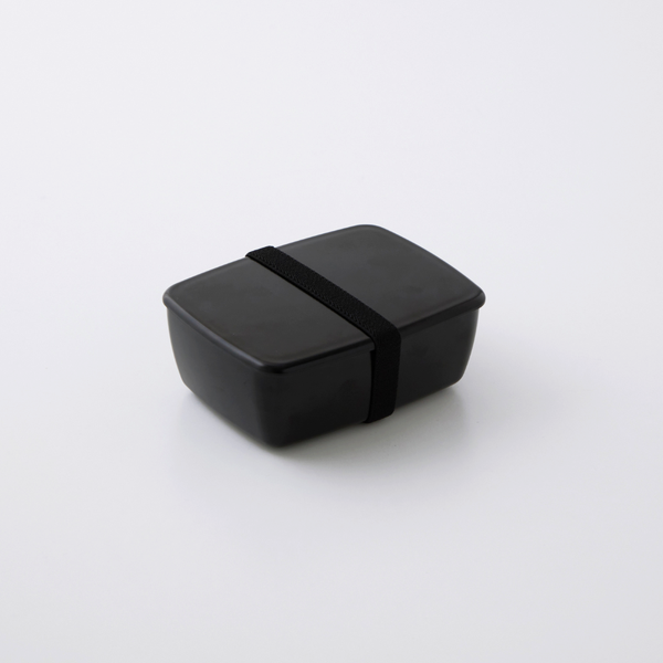 Minimalist Black Microwaveable Bento Lunch Box Big Capacity 600ml