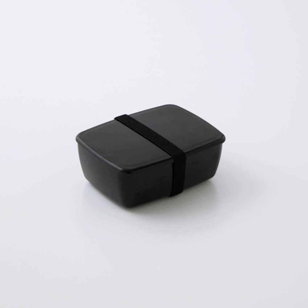Minimalist Black Microwaveable Bento Lunch Box Big Capacity 600ml