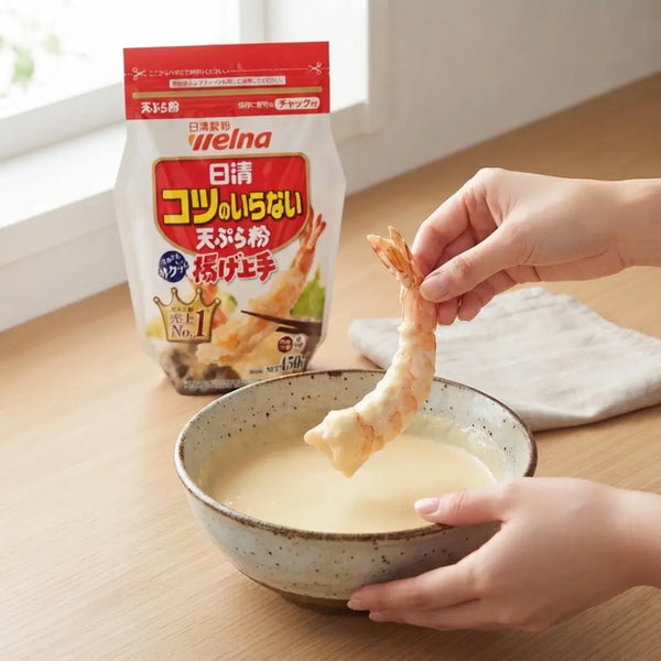 Nisshin Mélange de Farine Tempura Japonaise Pâte Légère et Croustillante 450g