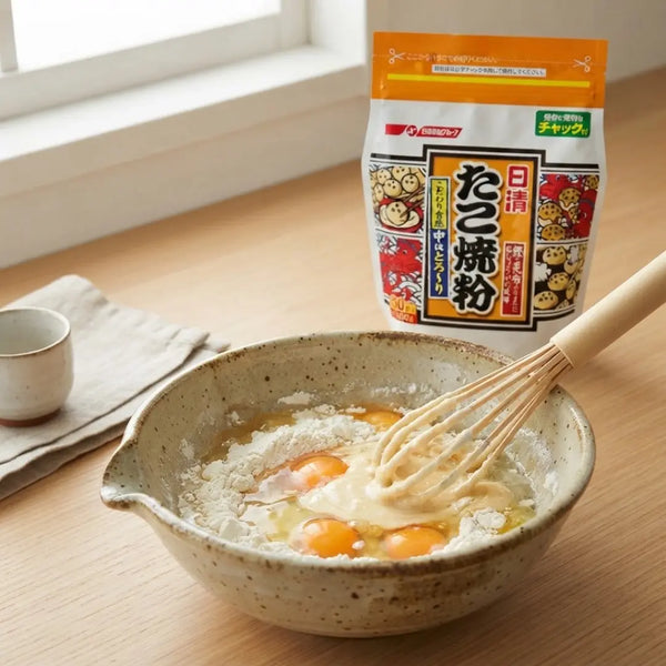 Nisshin Takoyaki Farine Mix Pâte assaisonnée pour boules de poulpe 500 g