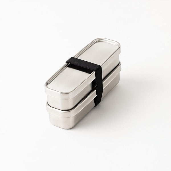 P-1-AIZA-BNTBOX-70134-Aizawa Rectangular Slim Two-Tier Lunch Box Stainless Steel Bento Box 700ml.jpg