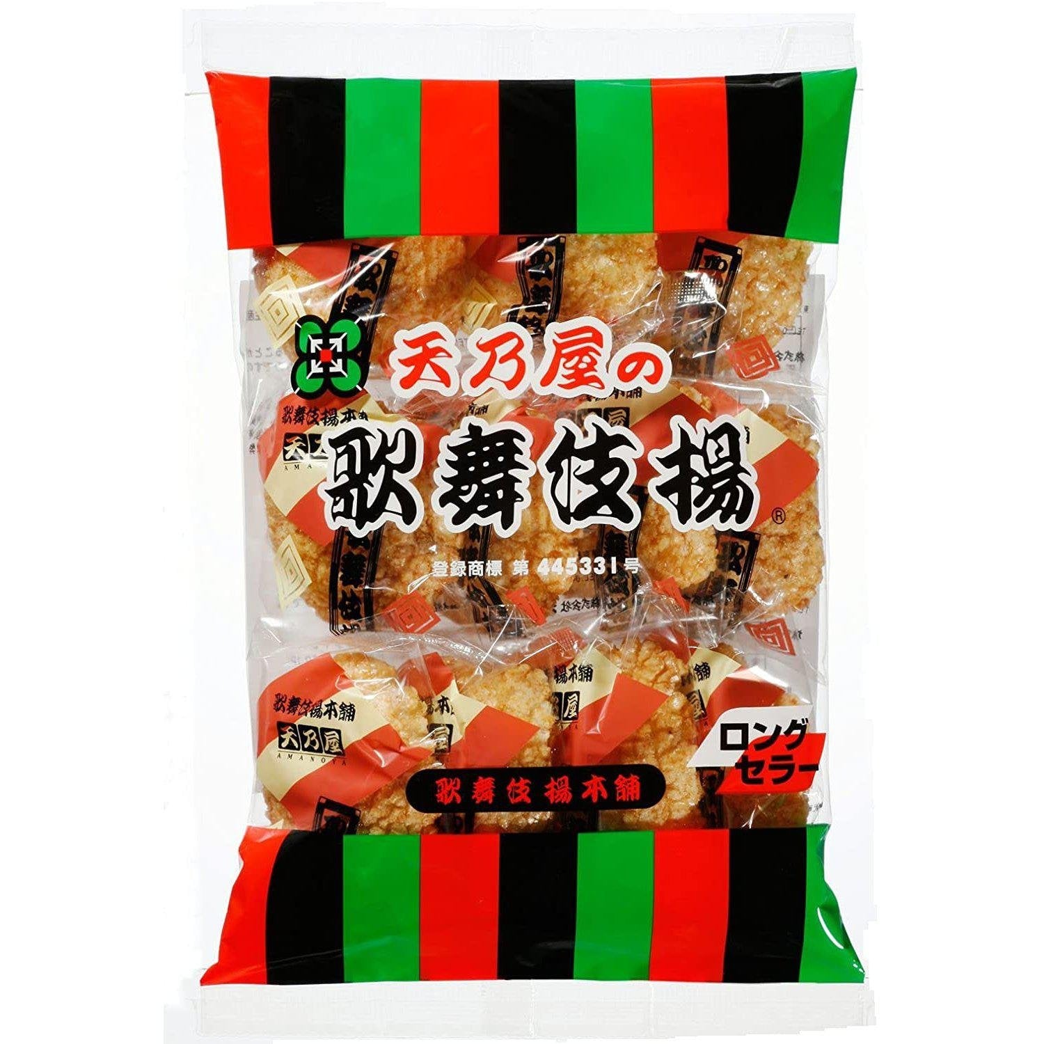 P-1-AMYA-KABAGE-1-Amanoya Kabukiage Rice Cracker Sweet Soy Sauce Flavor 11 Pieces.jpg