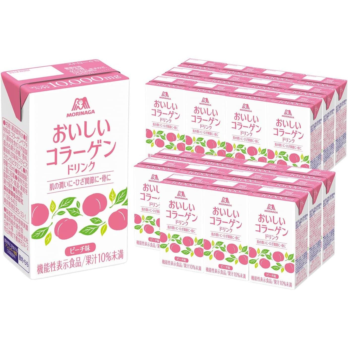 P-1-MRNG-COLDNK-P1:24-Morinaga Oishi Collagen Drink Peach Flavor 24 Cartons.jpg