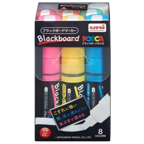 P-1-MTBI-PSCMRK-PCE2508K8C-Mitsubishi Uni Posca Blackboard Fat Marker Set 8 Bold Colors PCE2508K8C.jpg