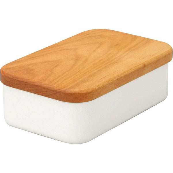 P-1-NODA-BUTDSH-200-Noda Horo Enamel Butter Dish with Wooden Lid 200g.jpg