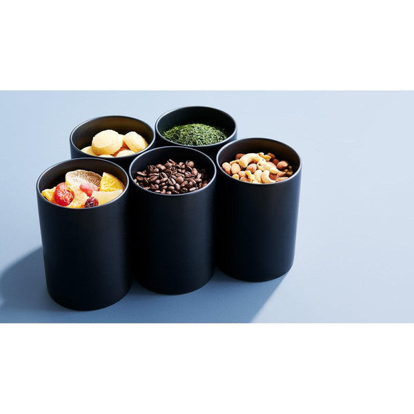 P-5-CRES-CNISTR-C820BK-Cores Porcelain Canister Mino Ware Coffee Canister Black C820BK.jpg
