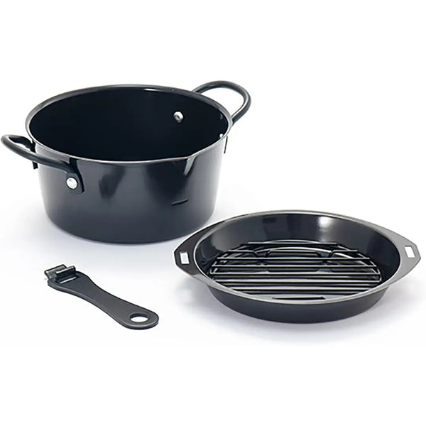 Summit Multipurpose Iron Cooking Pot with Oil Drain Tray 16cm