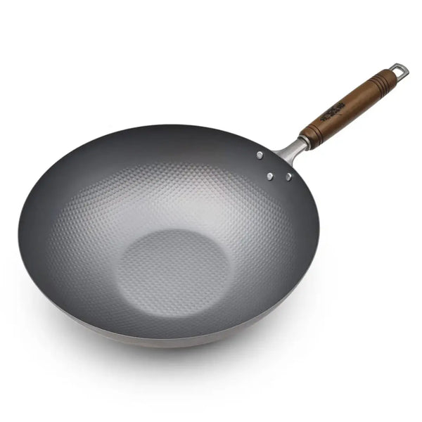 Summit Nitride Embossed Iron Beijing Wok Heavy-Duty Stir Fry Pan 30cm