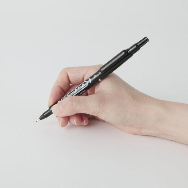 Stylo de marquage Zebra Mckee, marqueurs noirs à double pointe fine, 5 pièces