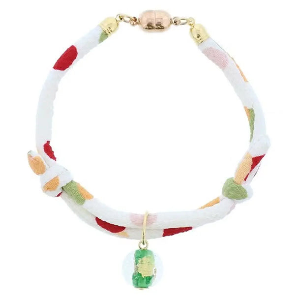 Add.Mate Collier pour chat de style japonais avec boule de verre blanc 17-28 cm