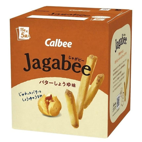 Calbee Jagabee Bâtonnets de pommes de terre Snack Beurre Sauce soja 75 g