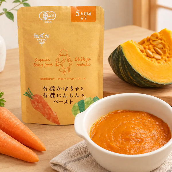 Chikyubatake Croquettes Bio Carotte & Citrouille pour Bébé 5m+ 80g