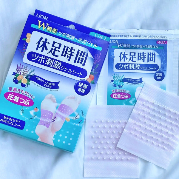 Kyusoku Jikan Coussin de gel rafraîchissant pour pieds 12 feuilles