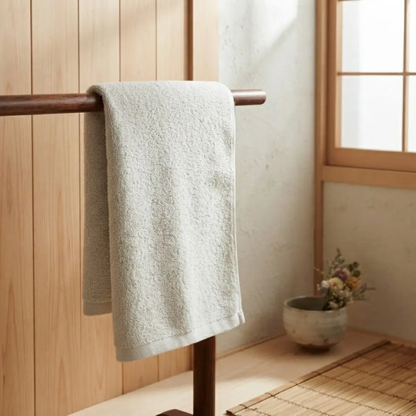 Serviette de bain intelligente en coton biodégradable écologique 34x105cm