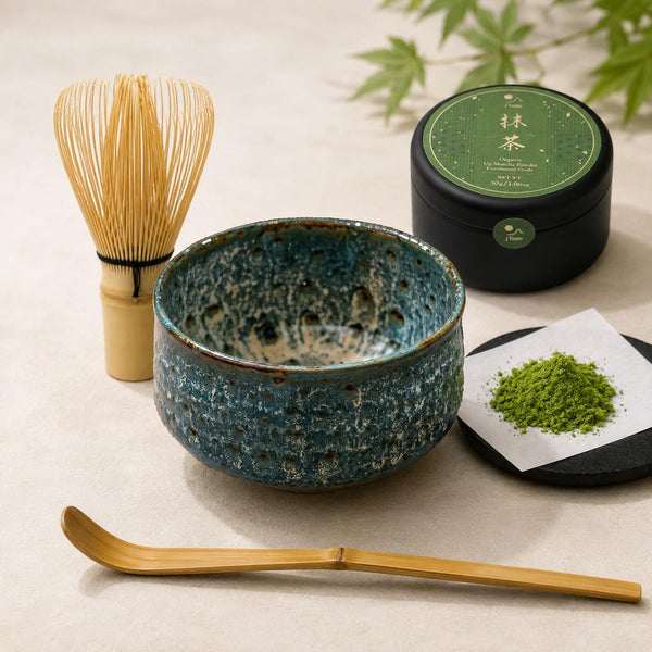 J Taste Authentic Matcha Starter Kit With Organic Ceremonial Matcha 4 Pieces