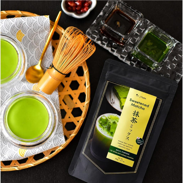 J Taste Poudre de thé vert matcha sucré polyvalent 90g