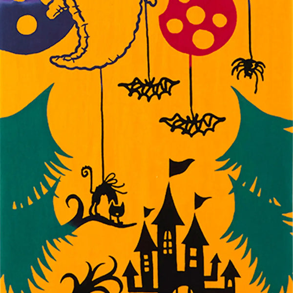 Kenema Tenugui Serviette Halloween Ballon Tissu de coton teint à la main traditionnel
