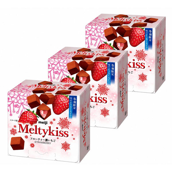 Meltykiss Cubes Fraise Choco Fondants Doux Fraise 53 g (Lot de 3)