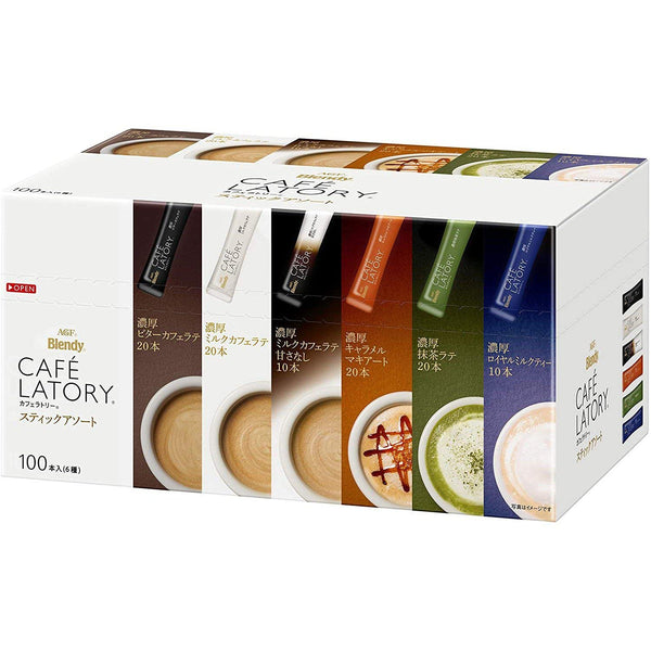 P-1-AGF-LTYTNC-AS100-AGF Blendy Cafe Latory Instant Tea and Coffee Assortment Box 100 Sticks.jpg