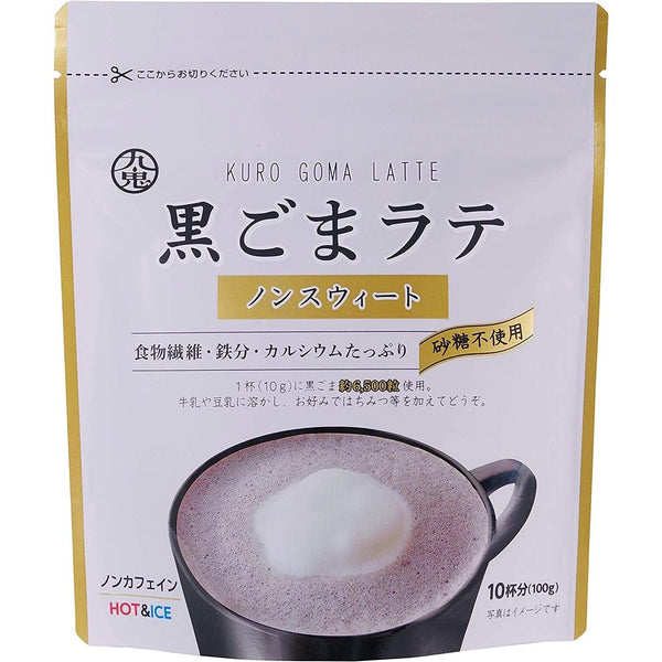 P-1-KUKI-GOMLAT-UN100-Kuki Unsweetened Kuro Goma Latte (Japanese Black Sesame Latte Powder) 100g.jpg
