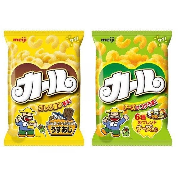P-1-MEJI-KARLCS-SET-Meiji Karl Corn Puff Snack Cheese & Light Salt Flavors (Pack of 2 Bags).jpg