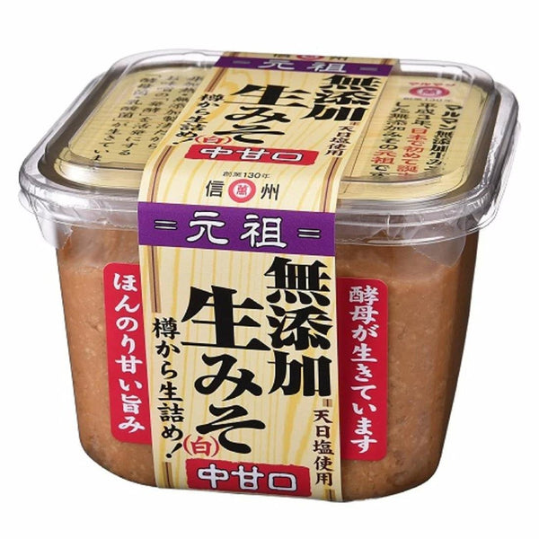 P-1-MMAN-WHTMSO-750-Maruman Mutenka Natural Nama Shiro White Miso Paste 750g.jpg