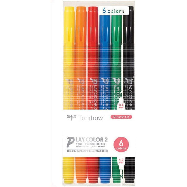 P-1-TMBW-DUAMRK-GCB611-Tombow Play Color 2 Dual Tip Marker Set 6 Colors GCB-611.jpg