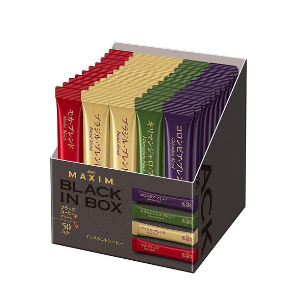 P-2-AGF-MAXBIB-50-AGF Maxim Black In Box Instant Coffee Assortment 50 Sticks.jpg