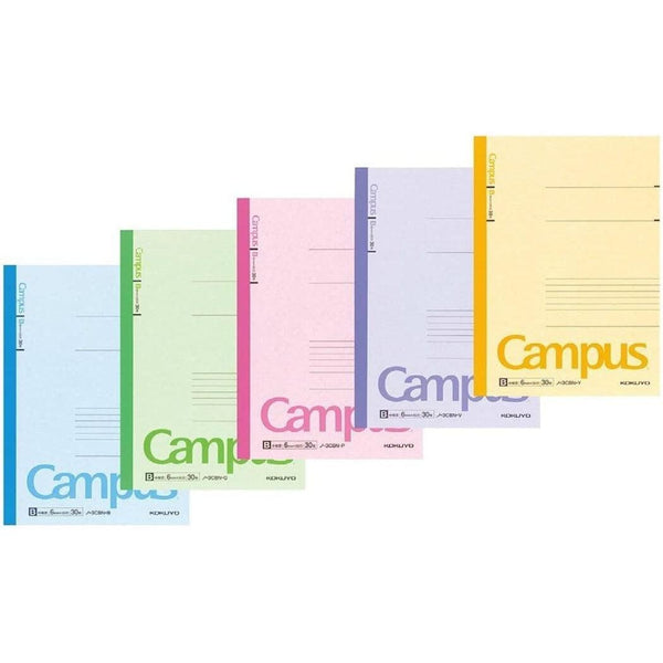 P-2-KKYO-LINNBK-3CBNX5-Kokuyo B5 Lined Notebook 6mm Horizontal Lined Paper with Dots (Set of 5).jpg