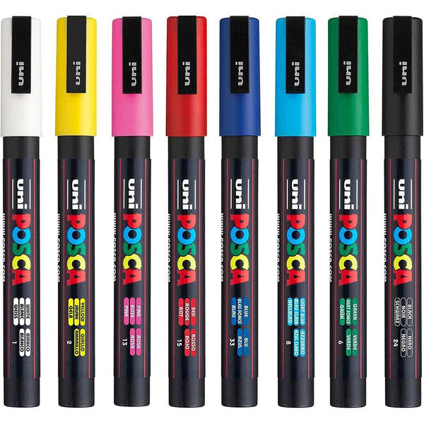 P-3-MTBI-PSCMRK-PC3M8C-Mitsubishi Uni Posca Paint Marker Set 8 Colors PC-3M 8C.jpg