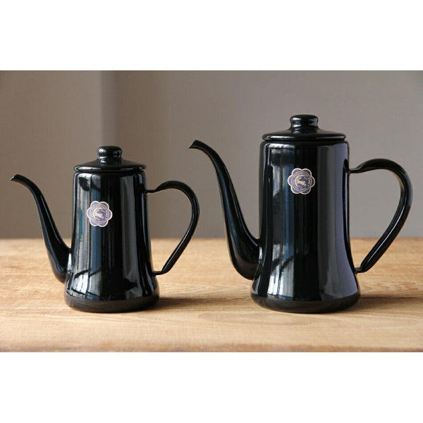 P-3-TSAG-COFPOT-BK1200-Tsuki Usagi Enamel Drip Coffee Slim Pot Black 1.jpg