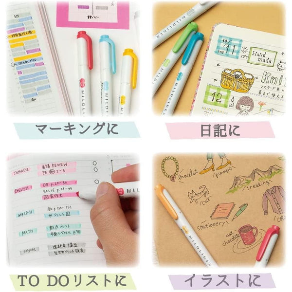P-3-ZBRA-MRKELC-WKT75CNCN-Zebra Mildliner Highlighter Markers Elegant Colors WKT7-5C-NC-N.jpg