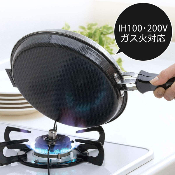 P-6-SHMO-DBLPAN-36469-Shimomura Foldable Iron Double Frying Pan (IH Compatible) 36469.jpg