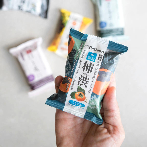 Pelican Soap Savon corporel médicamenteux au tanin de kaki 80 g