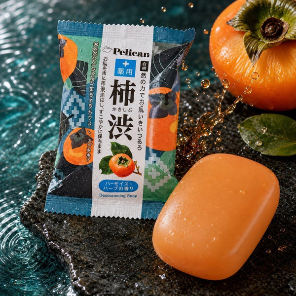 Pelican Soap Savon corporel médicamenteux au tanin de kaki 80 g